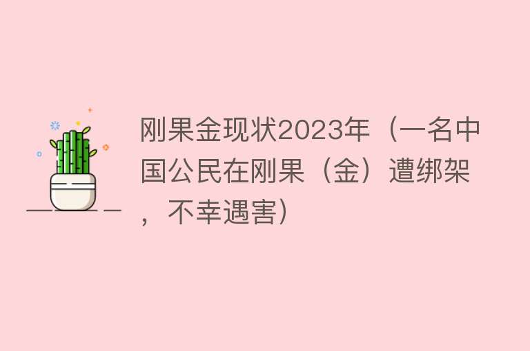 刚果金现状2023年（一名中国公民在刚果（金）遭绑架，不幸遇害）