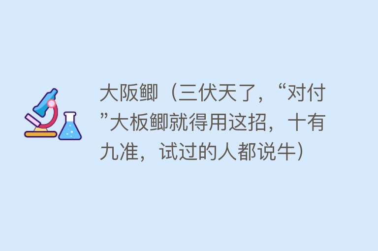 大阪鲫（三伏天了，“对付”大板鲫就得用这招，十有九准，试过的人都说牛）