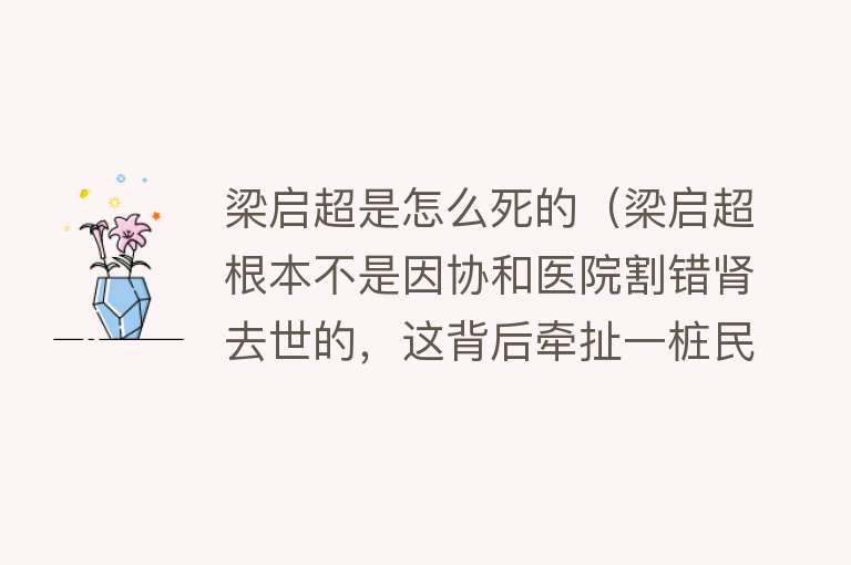 梁启超是怎么死的（梁启超根本不是因协和医院割错肾去世的，这背后牵扯一桩民国大案）