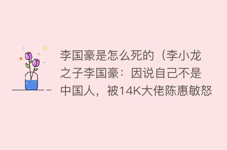 李国豪是怎么死的（李小龙之子李国豪：因说自己不是中国人，被14K大佬陈惠敏怒扇）