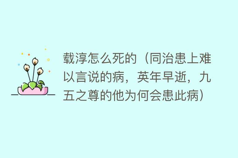 载淳怎么死的（同治患上难以言说的病，英年早逝，九五之尊的他为何会患此病）