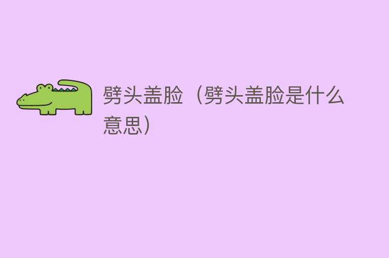 劈头盖脸（劈头盖脸是什么意思） 