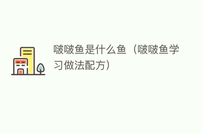 啵啵鱼是什么鱼(啵啵鱼学习做法配方)