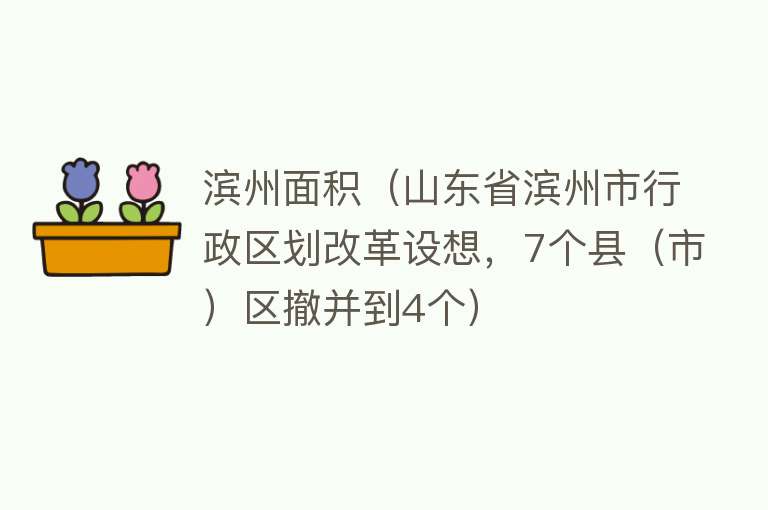 滨州面积（山东省滨州市行政区划改革设想，7个县（市）区撤并到4个）