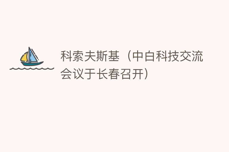 科索夫斯基（中白科技交流会议于长春召开） 