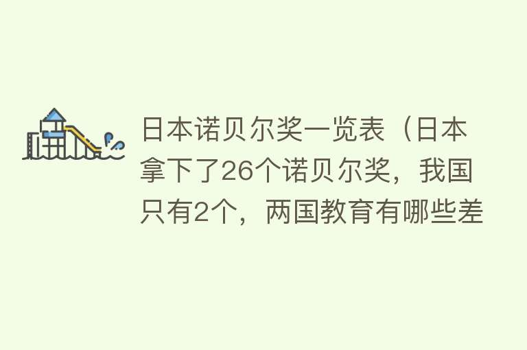 日本诺贝尔奖一览表（日本拿下了26个诺贝尔奖，我国只有2个，两国教育有哪些差别？） 