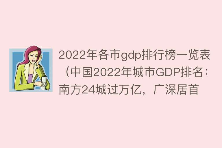 2022年各市gdp排行榜一览表（中国2022年城市GDP排名：南方24城过万亿，广深居首，渝汉超前） 