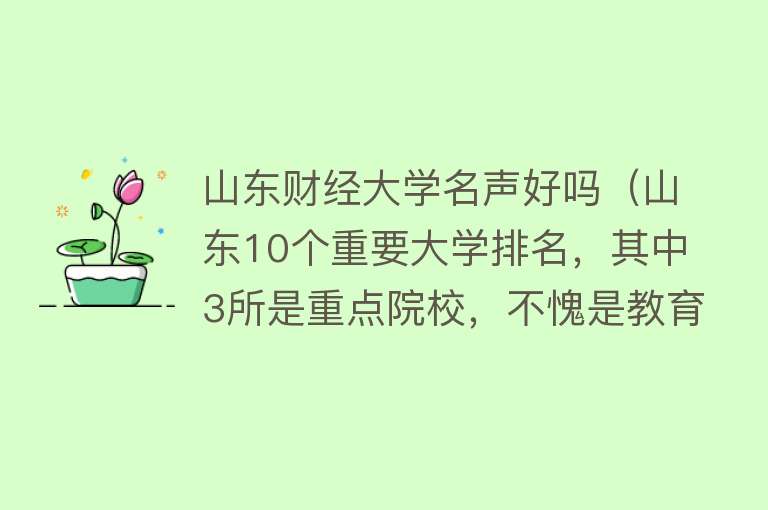 山东财经大学名声好吗(山东10个重要大学排名,其中3所是重点院校,不愧是教育大省)