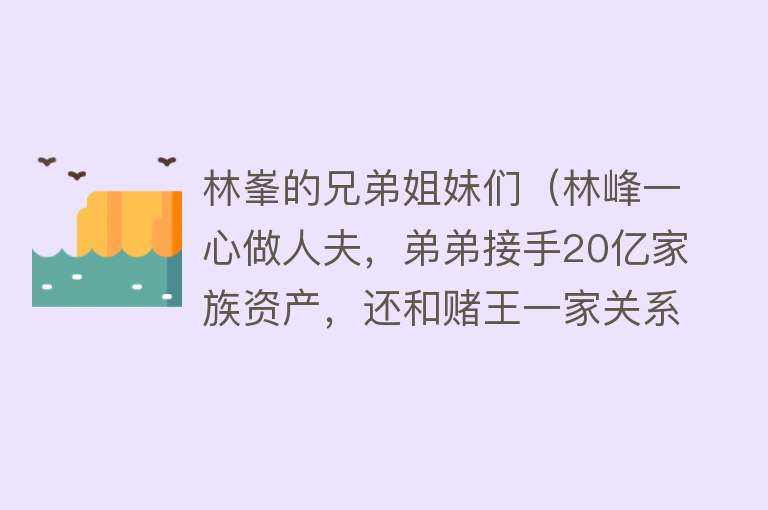 林峯的兄弟姐妹们（林峰一心做人夫，弟弟接手20亿家族资产，还和赌王一家关系匪浅） 