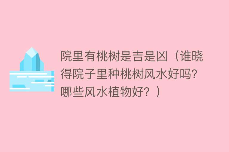 院里有桃树是吉是凶（谁晓得院子里种桃树风水好吗？哪些风水植物好？） 