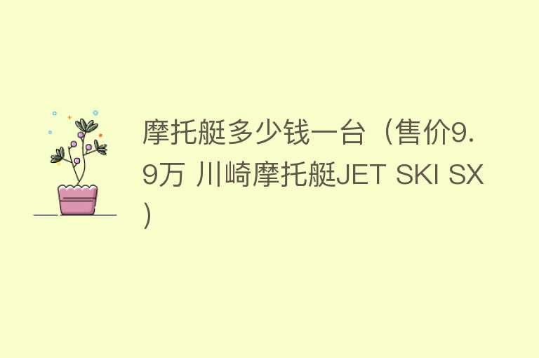 摩托艇多少钱一台（售价9.9万 川崎摩托艇JET SKI SX） 