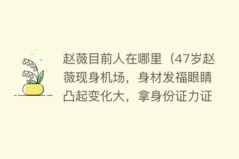 赵薇目前人在哪里(47岁赵薇现身机场,身材发福眼睛凸起变化大,拿身份证力证没移民)