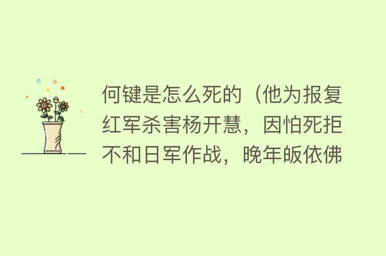 何键是怎么死的（他为报复红军杀害杨开慧，因怕死拒不和日军作战，晚年皈依佛门）