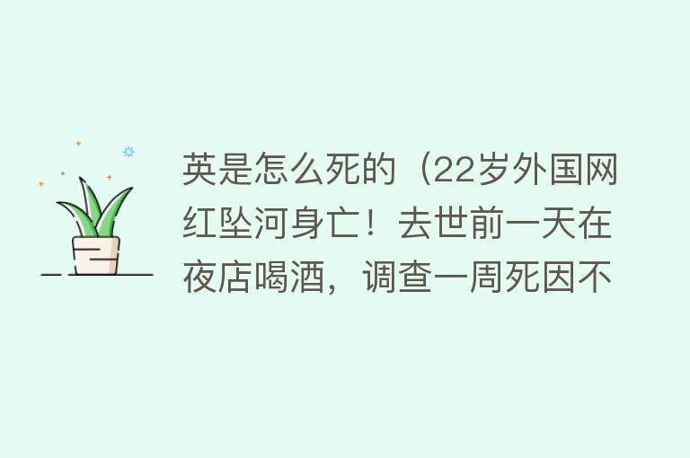 英是怎么死的（22岁外国网红坠河身亡！去世前一天在夜店喝酒，调查一周死因不明）