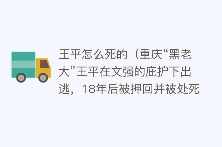 王平怎么死的（重庆“黑老大”王平在文强的庇护下出逃，18年后被押回并被处死刑）