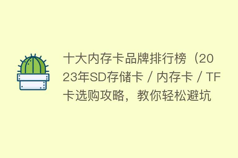 十大内存卡品牌排行榜（2023年SD存储卡／内存卡／TF卡选购攻略，教你轻松避坑选对存储卡）