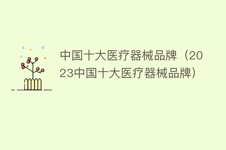 中国十大医疗器械品牌（2023中国十大医疗器械品牌） 