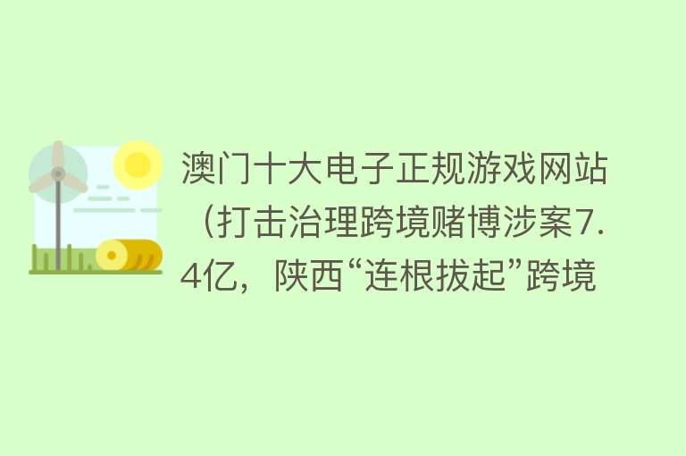 澳门十大电子正规游戏网站（打击治理跨境赌博涉案7.4亿，陕西“连根拔起”跨境赌博）