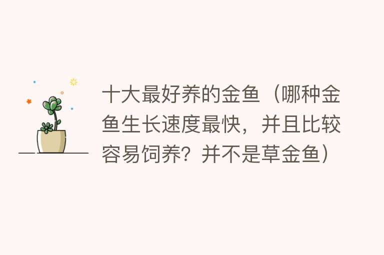 十大最好养的金鱼（哪种金鱼生长速度最快，并且比较容易饲养？并不是草金鱼） 