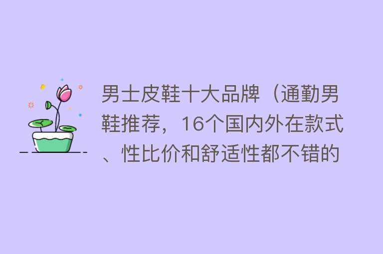 男士皮鞋十大品牌（通勤男鞋推荐，16个国内外在款式、性比价和舒适性都不错的品牌）