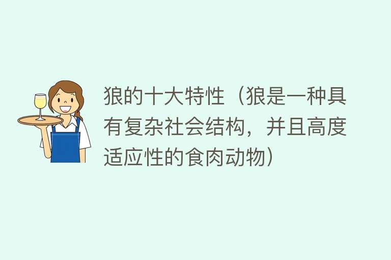 狼的十大特性（狼是一种具有复杂社会结构，并且高度适应性的食肉动物）