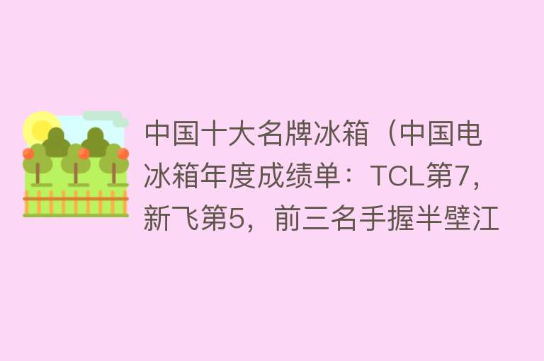 中国十大名牌冰箱（中国电冰箱年度成绩单：TCL第7，新飞第5，前三名手握半壁江山） 