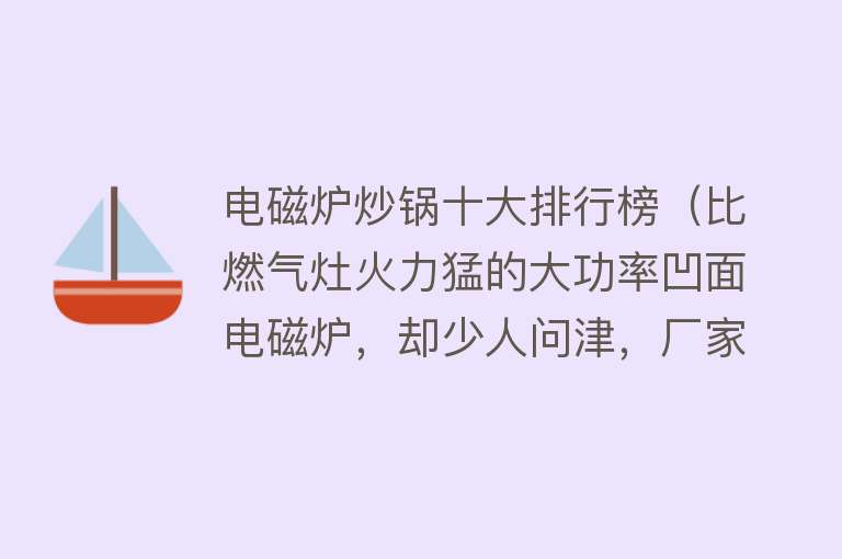 电磁炉炒锅十大排行榜（比燃气灶火力猛的大功率凹面电磁炉，却少人问津，厂家：不识货！） 