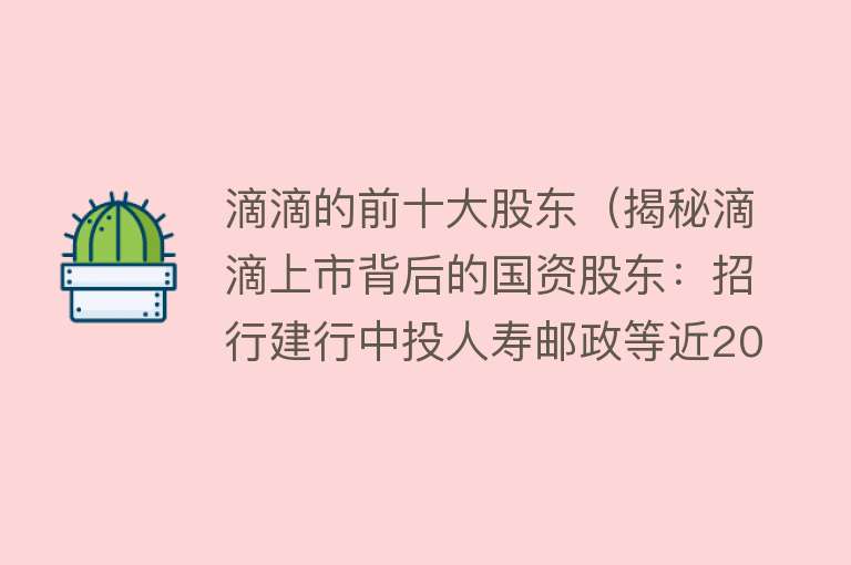 滴滴的前十大股东（揭秘滴滴上市背后的国资股东：招行建行中投人寿邮政等近20家在列）