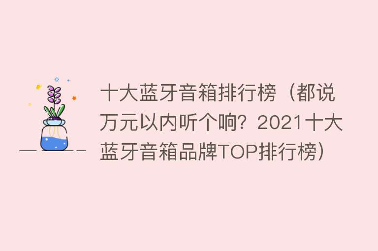 十大蓝牙音箱排行榜（都说万元以内听个响？2021十大蓝牙音箱品牌TOP排行榜） 