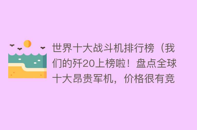 世界十大战斗机排行榜（我们的歼20上榜啦！盘点全球十大昂贵军机，价格很有竞争力）