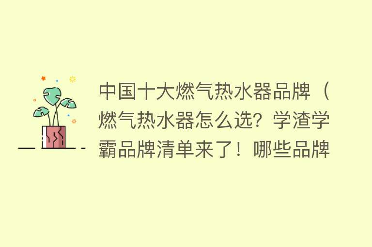 中国十大燃气热水器品牌（燃气热水器怎么选？学渣学霸品牌清单来了！哪些品牌值得入手？） 