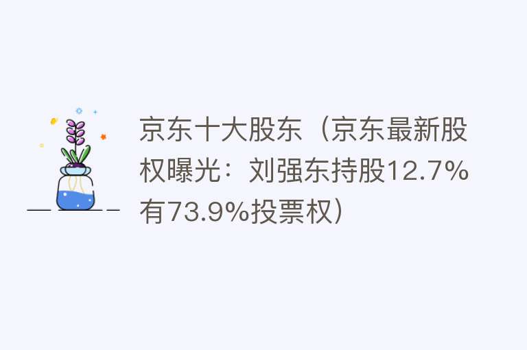 京东十大股东（京东最新股权曝光：刘强东持股12.7% 有73.9%投票权）