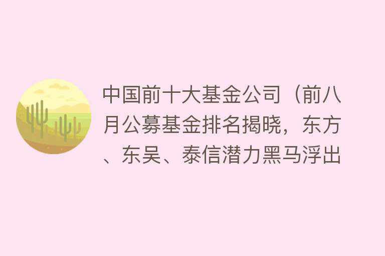 中国前十大基金公司（前八月公募基金排名揭晓，东方、东吴、泰信潜力黑马浮出水面） 