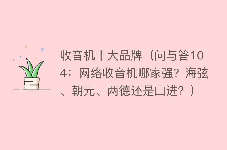 收音机十大品牌（问与答104：网络收音机哪家强？海弦、朝元、两德还是山进？）