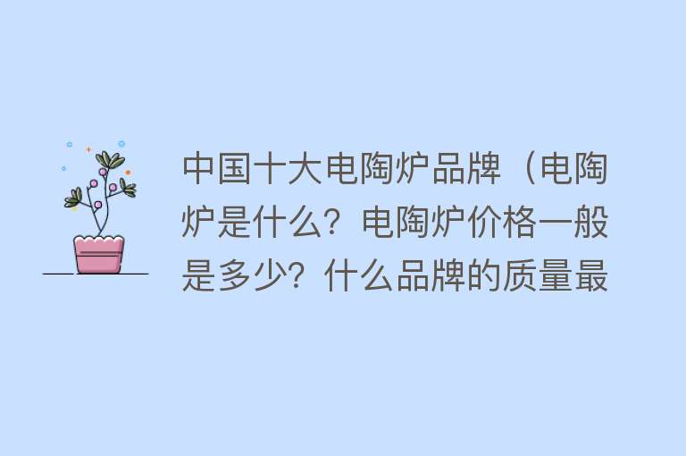 中国十大电陶炉品牌（电陶炉是什么？电陶炉价格一般是多少？什么品牌的质量最好？）