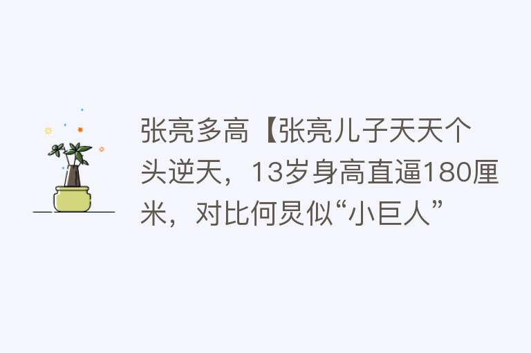 张亮多高【张亮儿子天天个头逆天，13岁身高直逼180厘米，对比何炅似“小巨人”】